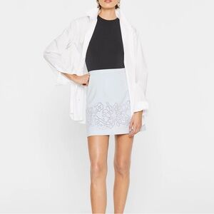 Club Monaco Embroidered Eyelet Mini Skirt